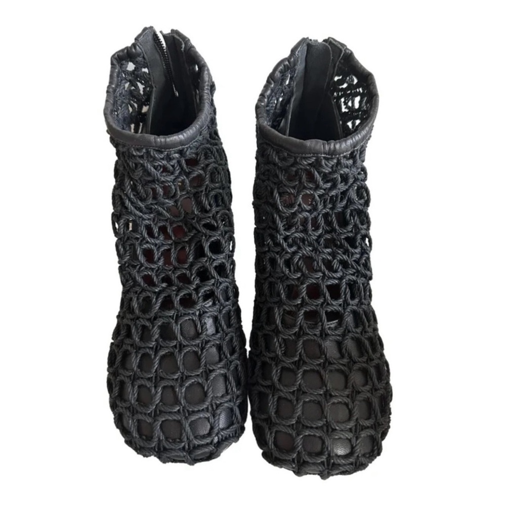 Celine black leather boots